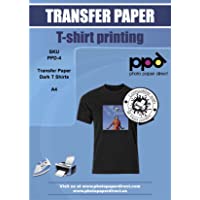 PPD A4 x 5 Hojas de Papel de Transferencia Térmica Para Camisetas- Mascarillas y Tejidos Oscuros - Para Impresora de…